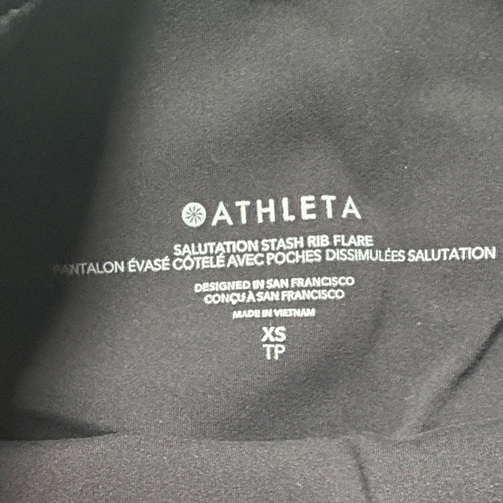 Athleta ribbed Black Flare Pants - Picture 2 of 4